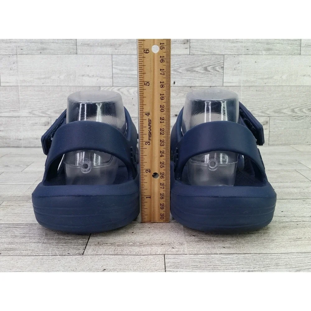 Essentials By‎ Muk Luk Navy Blue Sandals Summer Beach Shoes 9/10 Large L